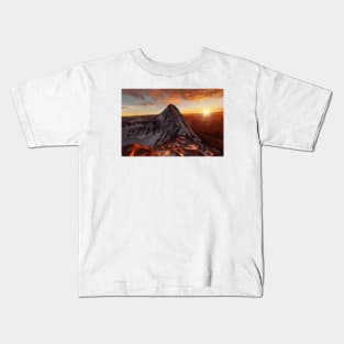 Capital Peak Sunset - Elk Mountains Colorado Kids T-Shirt